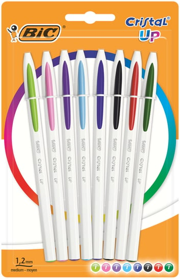 BIC, długopis bic cristal up ast+fun 8 kolorów blister BIC