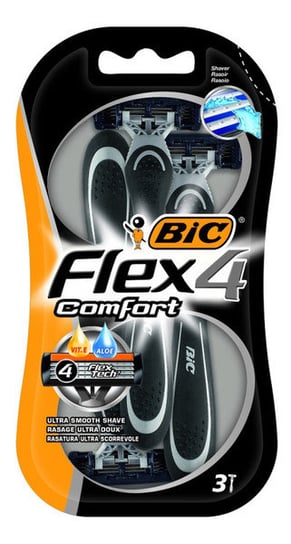 Bic Flex 4 Comfort, jednocześciowe maszynki do golenia, 3 szt. BiC