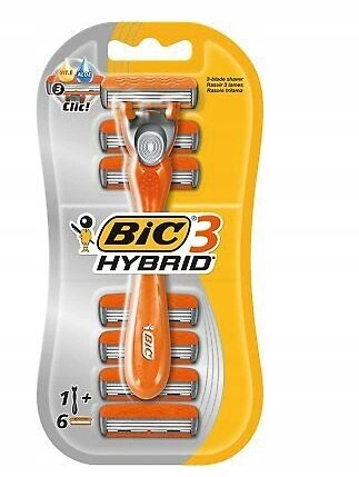BIC Hybrid 3, Maszynka do golenia, 6 wkładów BiC