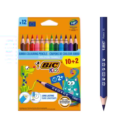 BIC Kids Evolution Triangle ECOlutions Kredki ołówkowe Pudełko 10+2szt BIC
