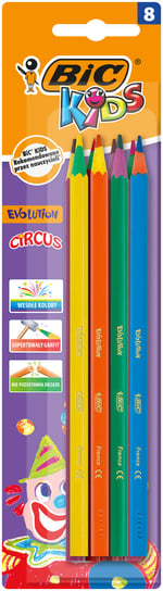 Bic Kids, Kredki ołówkowe, Evolution Circus, 8 kolorów, Blister BIC