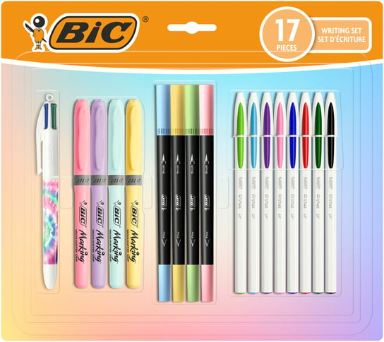 BIC, zestaw piśmienniczy bic kids pastel 17 elementów blister BIC