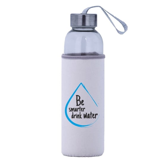 Bidon Szklany Biały 16 (Be Smarter Drink Water) Rezon