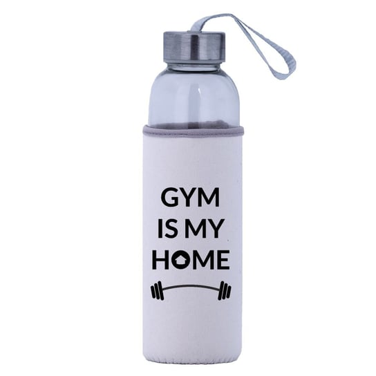Bidon Szklany Biały 32 (Gym Is My Home) Rezon