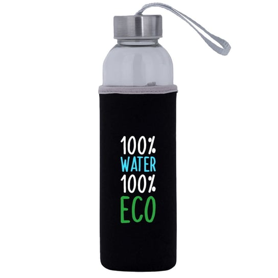 Bidon Szklany Czarny 13 (100% Water 100% Eco) Rezon