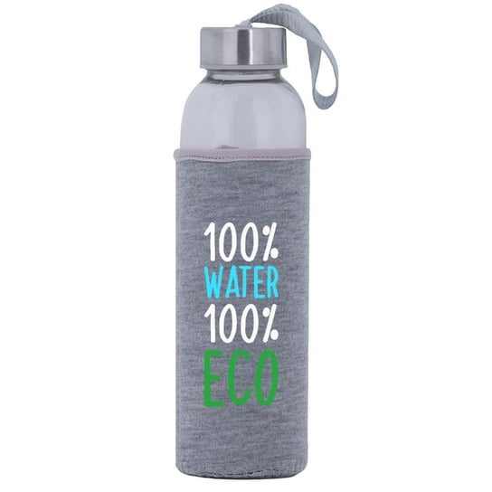 Bidon Szklany Szary 13 (100% Water 100% Eco) Rezon