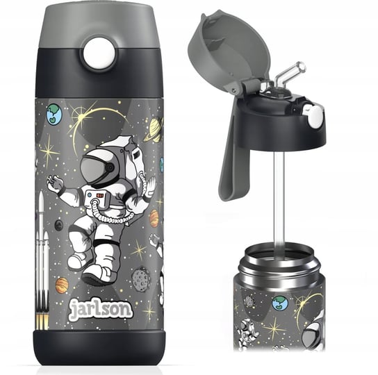 Bidon Termos dla dzieci butelka termobutelka butelka ze słomką ASTRONAUTA 350ml Inna marka