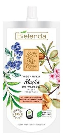 Bielenda 100% Pure Vegan Wegańska Maska do włosów farbowanych 125ml Bielenda