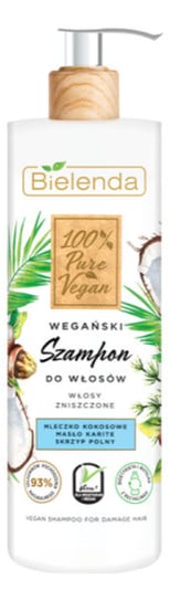 Bielenda 100% Pure Vegan Wegański Szampon do włosów zniszczonych 400g Bielenda