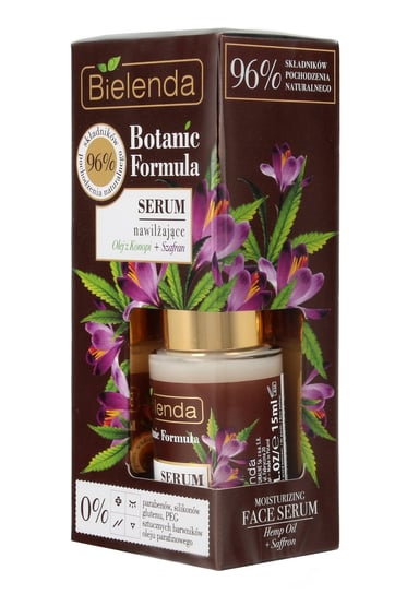 Bielenda, Botanic Formula, serum nawilżające na dzień i noc Olej z Konopi+Szafran, 15 ml Bielenda
