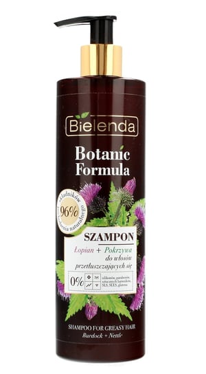 Bielenda, Botanic Formula, szampon do włosów przetłuszczających się Łopian+Pokrzywa, 400 ml Bielenda