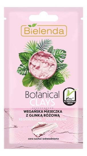 Bielenda, Botanical Clays, wegańska maseczka do twarzy z różową glinką, 8 g Bielenda