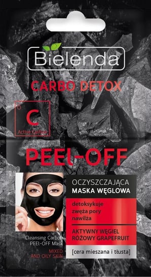 Bielenda, Carbo Detox, maska węglowa oczyszczająca peel-off, 2x6 g Bielenda