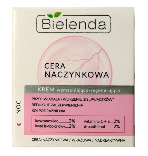 Bielenda, Cera Naczynkowa, krem wzmacniająco-regenerujący na noc, 50 ml Bielenda