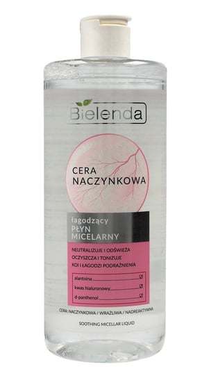 Bielenda, Cera Naczynkowa, łagodzący płyn micelarny, 500 ml Bielenda