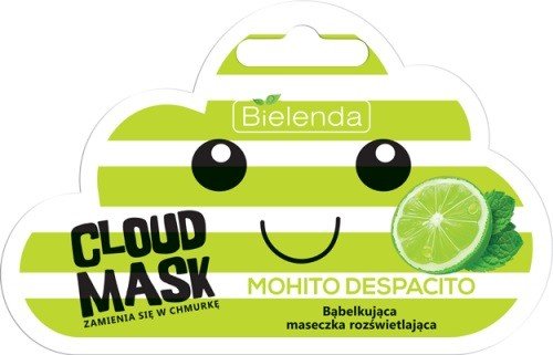 Bielenda, Cloud Mask, bąbelkująca maseczka rozświetlająca Mohito Despacito, 6 g Bielenda