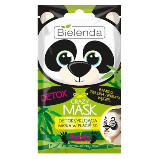 Bielenda, Crazy Mask, detoksykująca maska w płacie 3D Panda, 1 szt. Bielenda