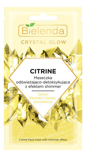 Bielenda Crystal Glow CITRINE - MASECZKA ODŚWIEŻAJĄCO - DETOKSYKUJĄCA Z EFEKTEM SHIMMER 8g Bielenda