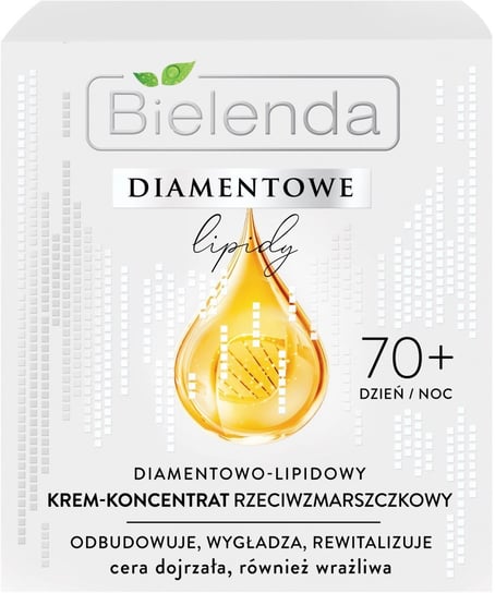 Bielenda Diamentowe Lipidy 70+ Diamentowo-Lipidowy Krem - koncentrat przeciwzmarszczkowy na dzień i noc 50ml Bielenda