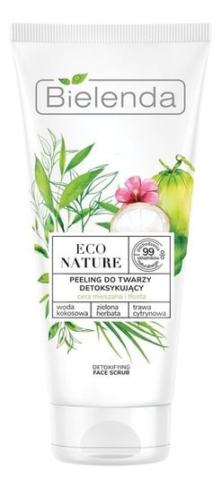 Bielenda Eco Nature Peeling do twarzy detoksykujący Woda Kokosowa & Zielona Herbata & Trawa Cytrynowa 150g Bielenda