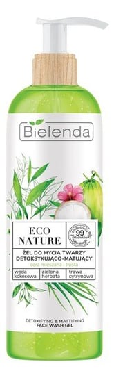 Bielenda, Eco Nature, żel do mycia twarzy detoksykująco-matujący Woda Kokosowa & Zielona Herbata & Trawa Cytrynowa, 200 g Bielenda
