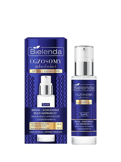 Bielenda EGZOSOMY MŁODOŚCI Serum - koncentrat multi naprawczy na noc, redukujący zmarszczki i przebarwienia, 30 ml Bielenda