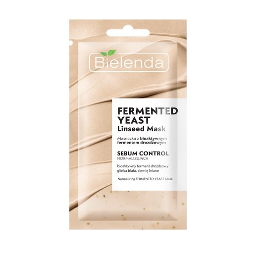 Bielenda Fermented Yeast Linseed Mask Maseczka Normalizująca Sebum Control Z Bioaktywnym Fermentem Drożdżowym 8G Bielenda