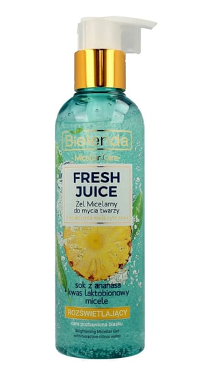 Bielenda, Fresh Juice, żel micelarny rozświetlający z wodą cytrusową Ananas, 190 ml Bielenda