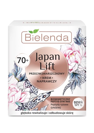 Bielenda, Japan Lift 70+, naprawczy krem przeciwzmarszczkowy na dzień, SPF 6, 50 ml Bielenda