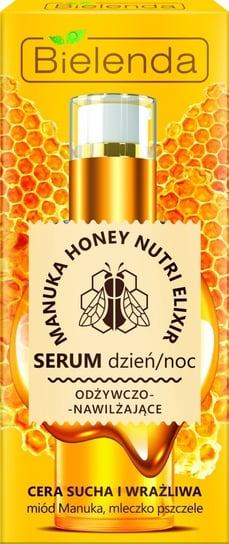 Bielenda, Manuka Honey Nutri Elixir, serum odżywczo-nawilżające na dzień i noc, 30 g Bielenda