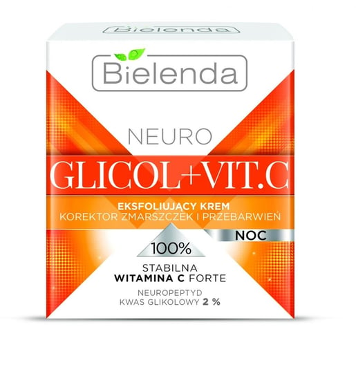 Bielenda, Neuro Glicol + Vit. C, krem-korektor eksfoliujący na noc, 50 ml Bielenda