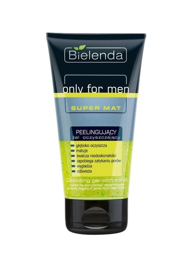 Bielenda, Only for Men Super Mat, peelingujący żel oczyszczający, 150 ml Bielenda
