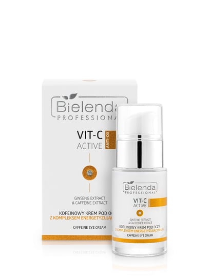 Bielenda Professional Vit-C Active, Kofeinowy krem pod oczy z kompleksem energetyzującym 6,5%, 15 ml Bielenda
