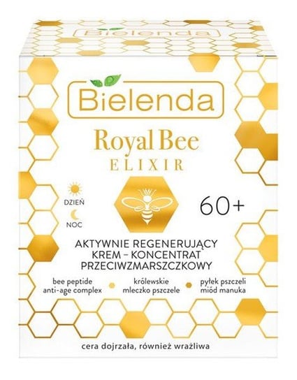 Bielenda, Royal Bee Elixir, krem-koncentrat przeciwzmarszczkowy aktywnie regenerujący 60+, 50 ml Bielenda