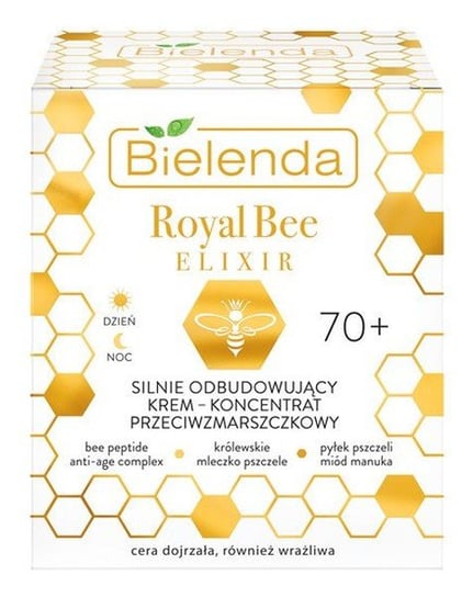 Bielenda, Royal Bee Elixir, krem-koncentrat przeciwzmarszczkowy silnie odbudowujący 70+, 50 ml Bielenda