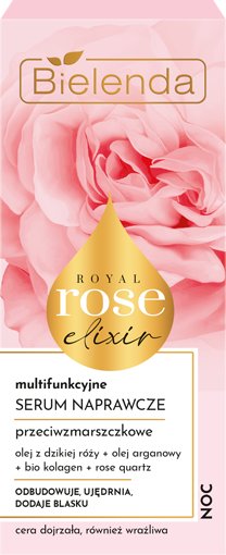 Bielenda, Royal Rose Elixir, Multifunkcyjne Przeciwzmarszczkowe Serum Naprawcze Na Noc, 30 Ml Bielenda