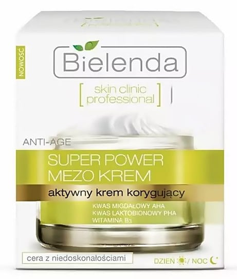 Bielenda Skin Clinic Professional Super Power Mezo Cream, Krem Odmładzający i Równoważący Skórę, 50 ml Bielenda