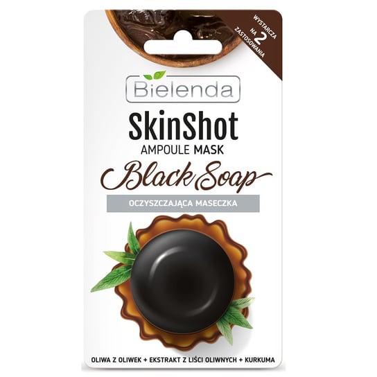 Bielenda, Skin Shot, maseczka oczyszczająca na twarz Black Soap, 8 g Bielenda