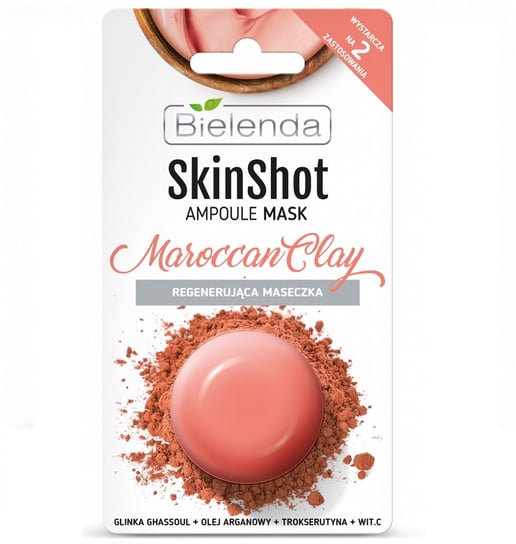 Bielenda, Skin Shot, maseczka regenerująca na twarz Maroccan Clay, 8 g Bielenda