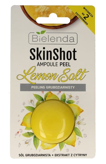 Bielenda, Skin Shot, peeling gruboziarnisty do twarzy Lemon Salt, 8 g Bielenda