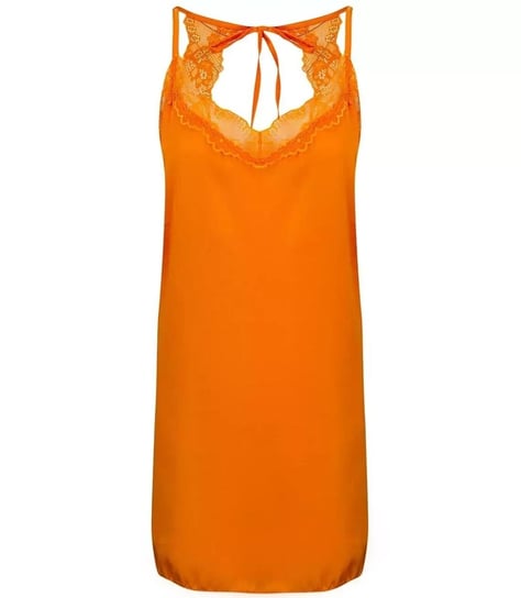 Bieliźniana satynowa sukienka koronka mini Agrafka