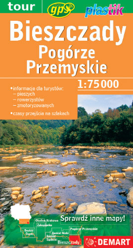 Bieszczady i Pogórze Przemyskie. Mapa turystyczna 1:75 000 Opracowanie zbiorowe