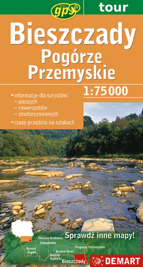 Bieszczady, Pogórze Przemyskie. Mapa turystyczna 1:75 000 Opracowanie zbiorowe