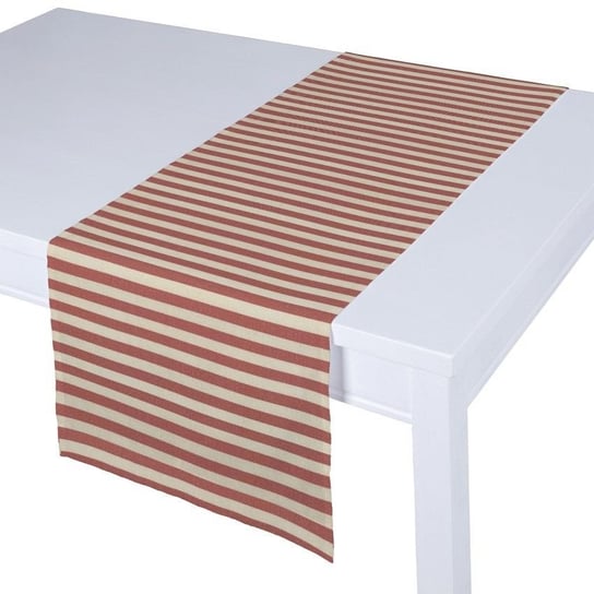 Bieżnik prostokątny pasy Quadro, czerwono-biały, 40x130 cm Dekoria