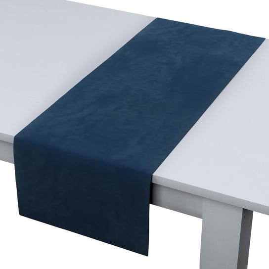 Bieżnik prostokątny Velvet, granatowy, 40 × 130 cm Dekoria