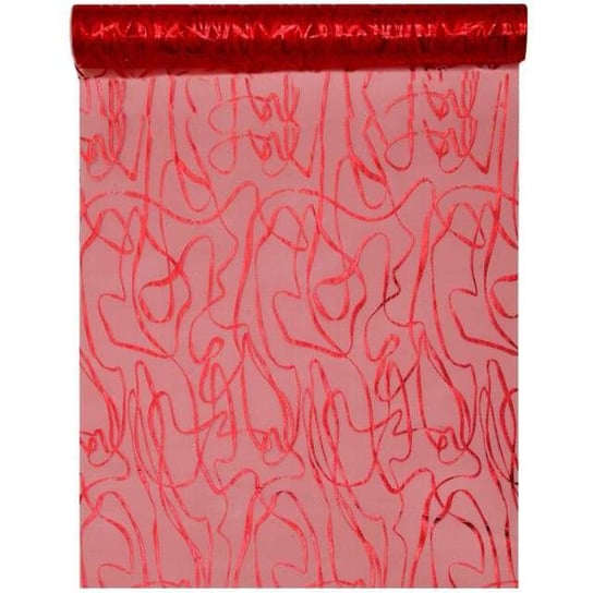 Bieżnik SANTEX Wzorki, czerwony, 500 x 28 cm SANTEX