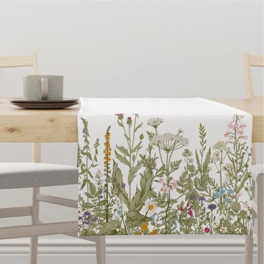 Bieżnik SUMMER wzór SM01 | letnia łąka 40 x 220 cm Decordruk