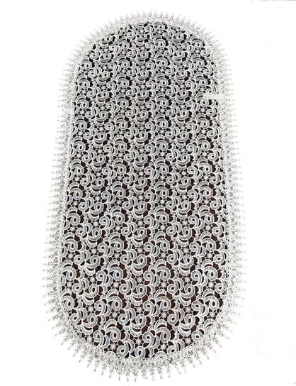 Bieżnik z gipiury, 30x120, biały geometryczny, GB01-1 Dekorart