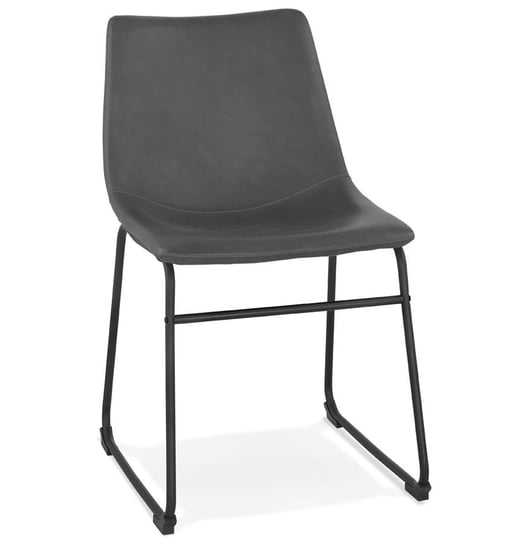 BIFF krzesło skóra eko k. ciemny szary Kokoon Design