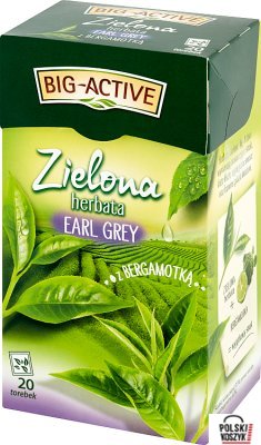 Big-Active Herbata zielona Earl Grey z bergamotką 20 torebek x 1.5 g Big-Active